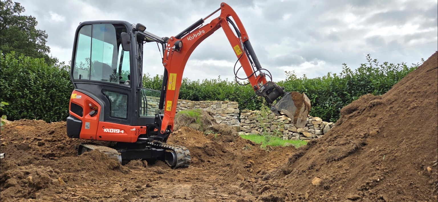 Kubota KX019 1,9-t-Minibagger zur Miete in Hörstel